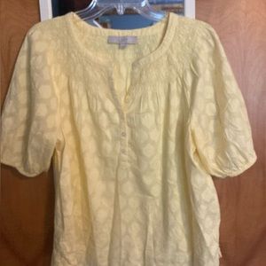 Pretty yellow Loft blouse. Excellent condition!